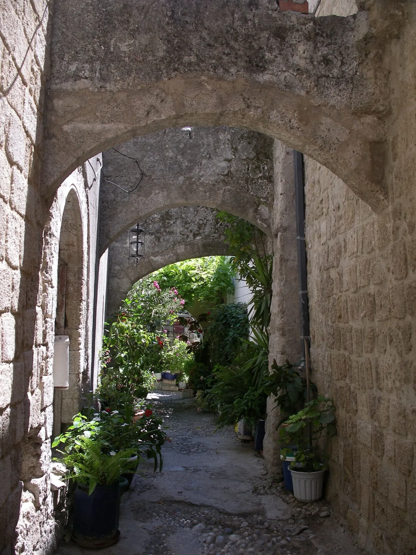 Rhodes Old Town street for daily shopping