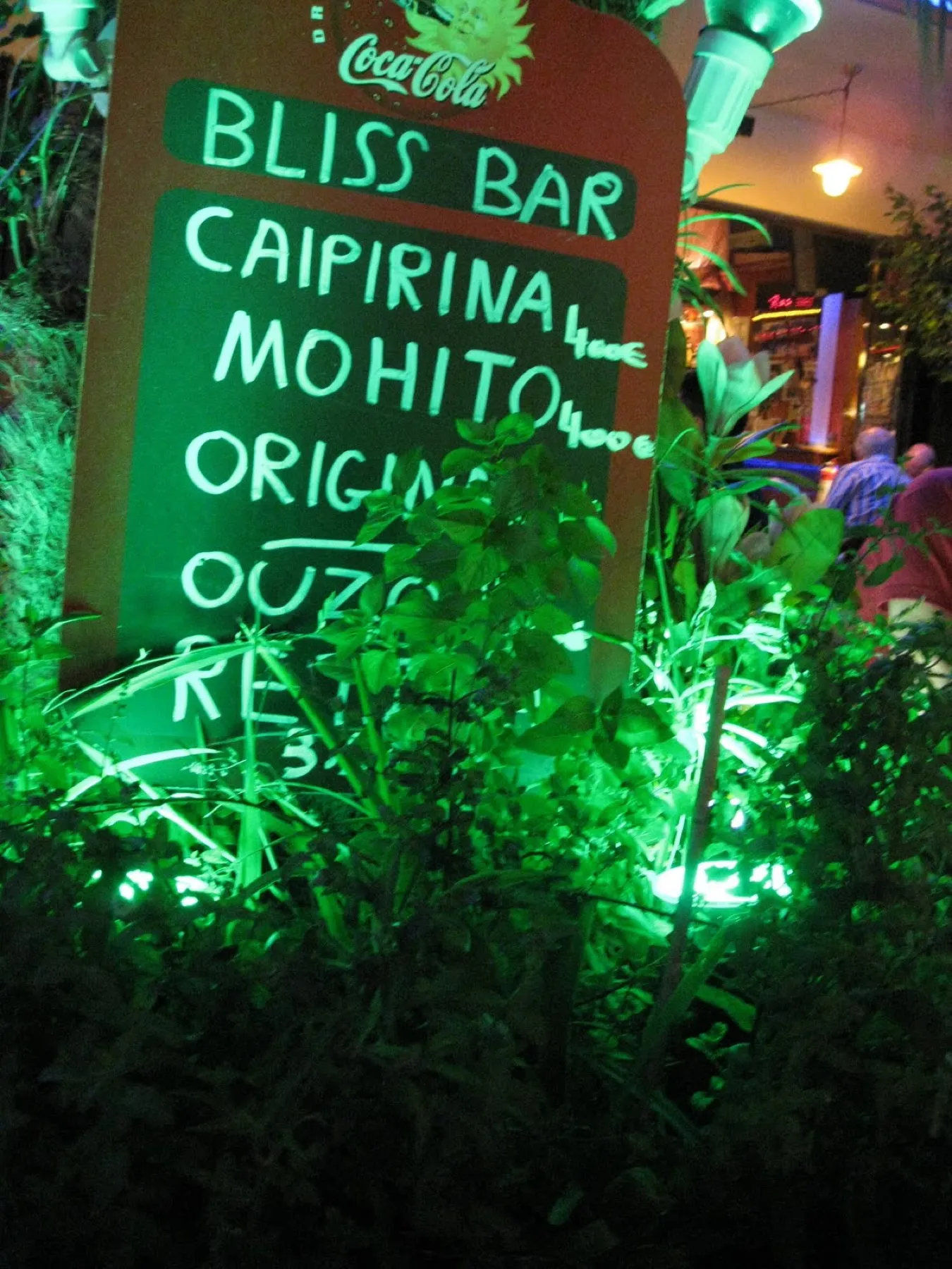Faliraki nightlife area by night